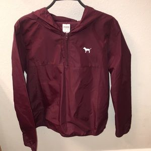 VS PINK burgundy anorak jacket
